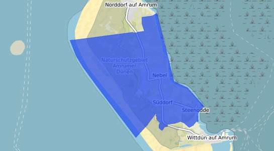 Bodenrichtwertkarte Nebel auf Amrum