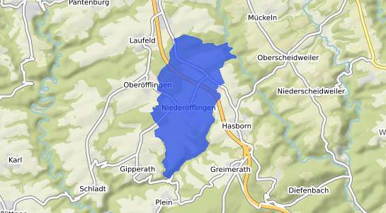 Bodenrichtwertkarte Niederoefflingen