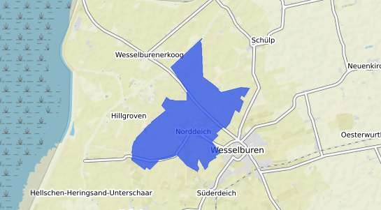 Bodenrichtwertkarte Norddeich Dithmarschen