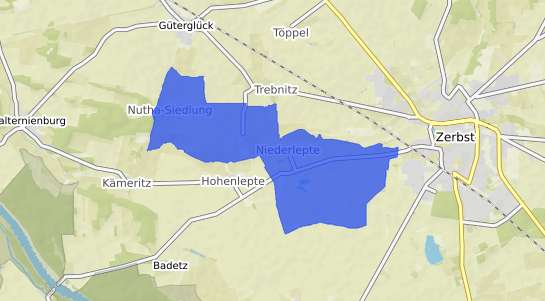 Bodenrichtwertkarte Nutha