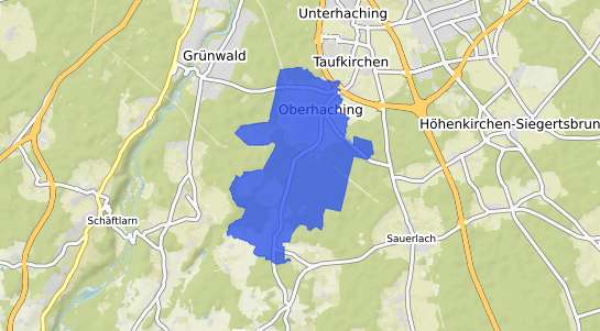 Bodenrichtwertkarte Oberhaching b. Muenchen