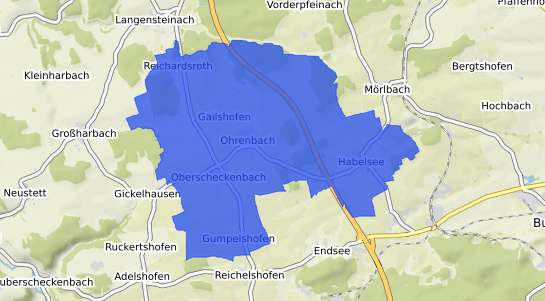 Bodenrichtwertkarte Ohrenbach Mittelfranken