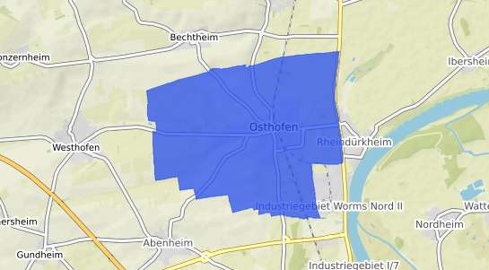 Bodenrichtwertkarte Osthofen Rheinhessen