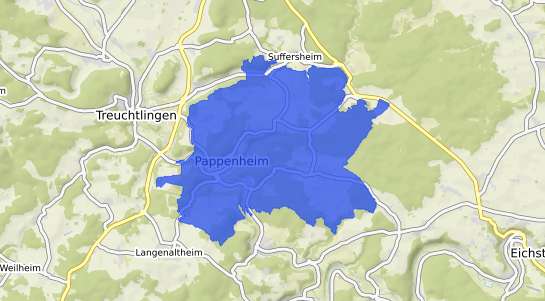Bodenrichtwertkarte Pappenheim Mittelfranken