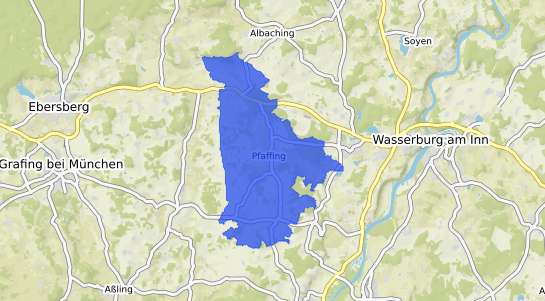 Bodenrichtwertkarte Pfaffing (Ober&ouml;sterreich) a.d. Attel