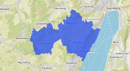Bodenrichtwertkarte P&ouml;cking Kr. Starnberg