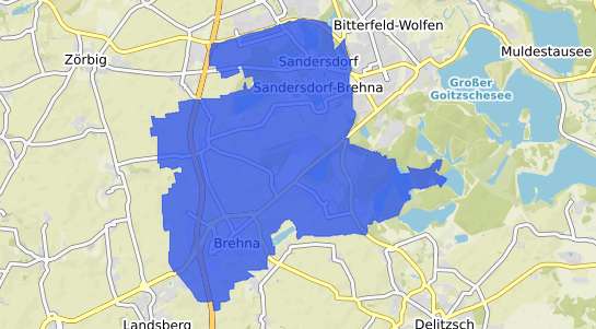 Bodenrichtwertkarte Sandersdorf Sachsen-Anhalt