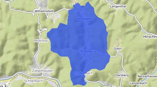 Bodenrichtwertkarte Schoenau Odenwald