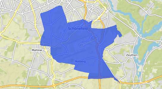 Bodenrichtwertkarte Schoenefeld b. Berlin