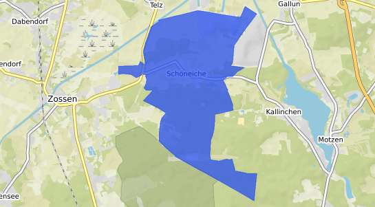 Bodenrichtwertkarte Schoeneiche b. Berlin