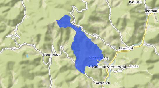 Bodenrichtwertkarte Schoenenberg Schwarzwald