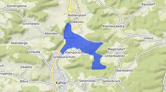 Bodenrichtwertkarte Sch&ouml;ps (Th&uuml;ringen) b. Jena