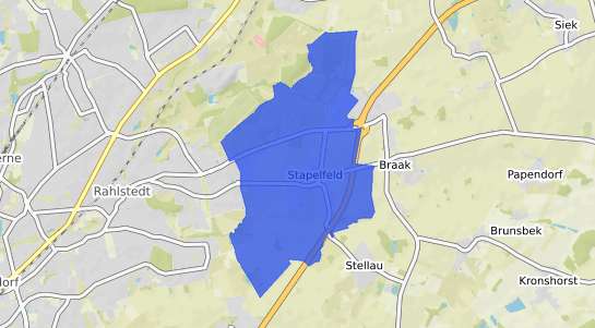 Bodenrichtwertkarte Stapelfeld b. Hamburg