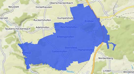 Bodenrichtwertkarte Steinsfeld Mittelfranken