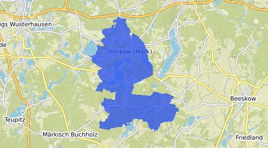 Bodenrichtwertkarte Storkow b. Pasewalk