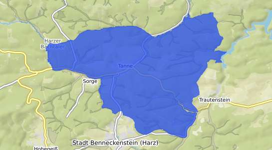 Bodenrichtwertkarte Tanne Harz
