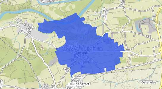Bodenrichtwertkarte Teising Oberbayern