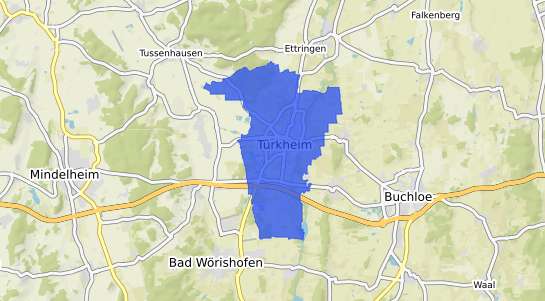 Bodenrichtwertkarte T&uuml;rkheim Wertach
