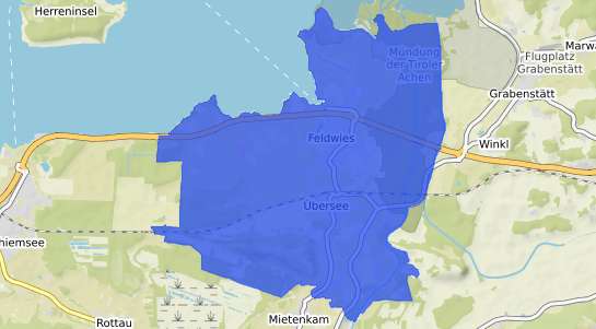 Bodenrichtwertkarte &Uuml;bersee (Chiemgau)