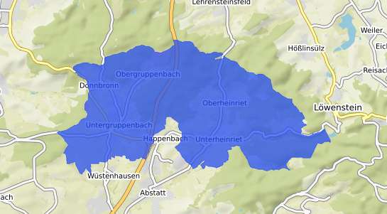 Bodenrichtwertkarte Untergruppenbach