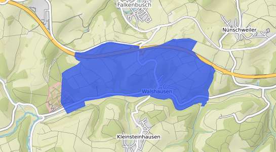 Bodenrichtwertkarte Walshausen b. Zweibruecken, Pfalz