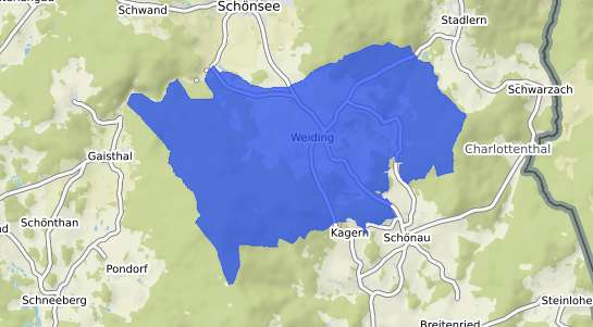 Bodenrichtwertkarte Weiding b. Oberviechtach