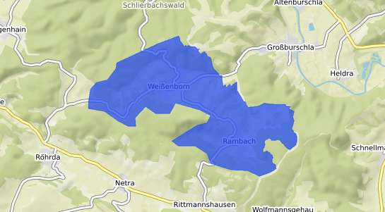 Bodenrichtwertkarte Weissenborn b. Hermsdorf, Thueringen