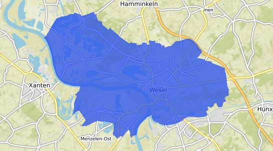 Bodenrichtwertkarte Wesel a. Rhein
