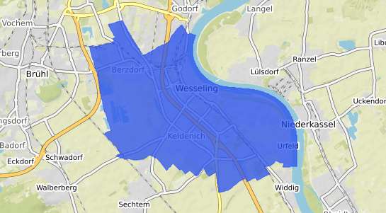 Bodenrichtwertkarte Wesseling Rheinland