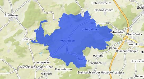 Bodenrichtwertkarte Wettringen (M&uuml;nsterland) Kr. Steinfurt