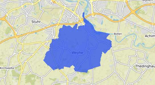 Bodenrichtwertkarte Weyhe b. Bremen