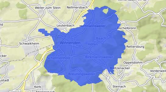 Bodenrichtwertkarte Winnenden Wuerttemberg