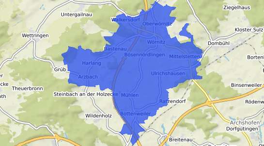 Bodenrichtwertkarte W&ouml;rnitz (Gemeinde)