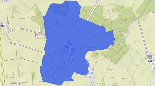 Bodenrichtwertkarte W&ouml;rth an der Donau Kr. Erding