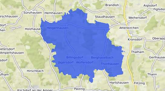 Bodenrichtwertkarte Wolfersdorf Oberbayern