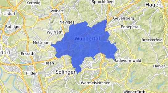Bodenrichtwertkarte Wuppertal