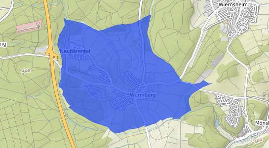 Bodenrichtwertkarte Wurmberg Wuerttemberg