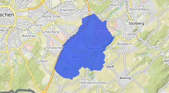 Bodenrichtwertkarte Aachen Brand