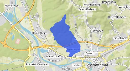 Bodenrichtwertkarte Aschaffenburg Strietwald