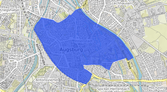 Bodenrichtwertkarte Augsburg Innenstadt