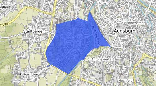 Bodenrichtwertkarte Augsburg Pfersee