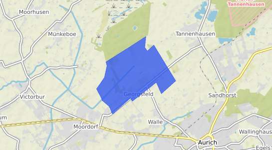 Bodenrichtwertkarte Aurich Georgsfeld