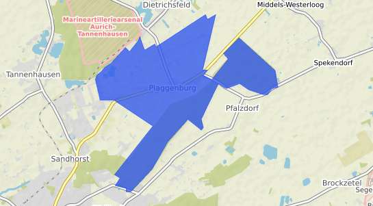 Bodenrichtwertkarte Aurich Plaggenburg