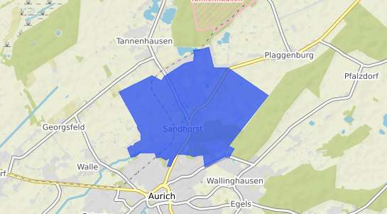 Bodenrichtwertkarte Aurich Sandhorst