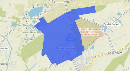Bodenrichtwertkarte Aurich Tannenhausen