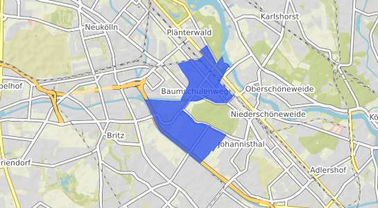 Bodenrichtwertkarte Berlin Baumschulenweg
