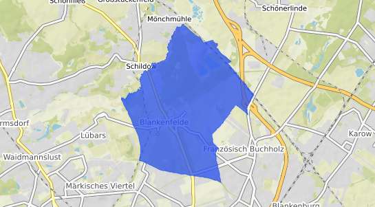 Bodenrichtwertkarte Berlin Blankenfelde