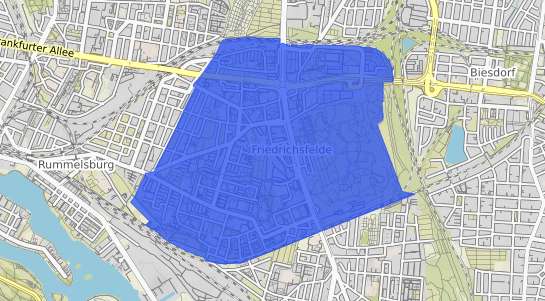 Bodenrichtwertkarte Berlin Friedrichsfelde