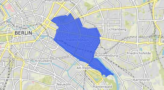 Bodenrichtwertkarte Berlin Friedrichshain