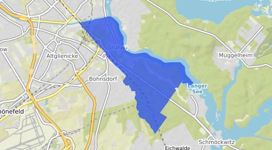 Bodenrichtwertkarte Berlin Gr&uuml;nau